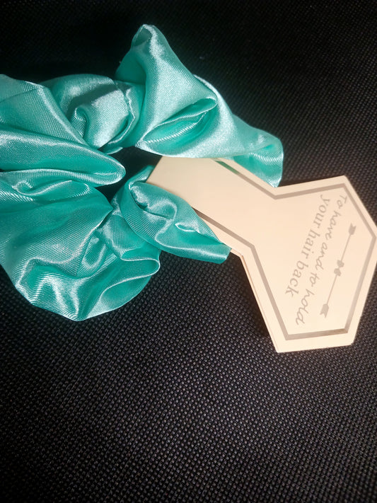 Satin Hair Scrunchies Apple Green
