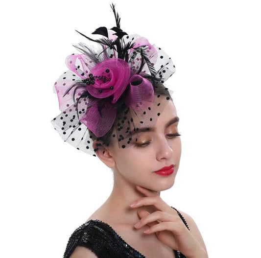 Multi Color Feather Fascinator