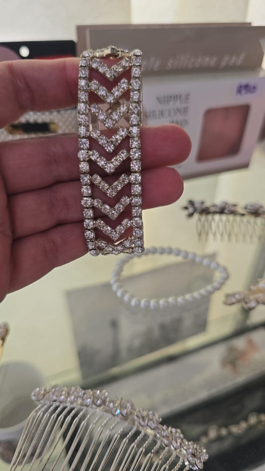 Silver Embellished Bridal Bracelet