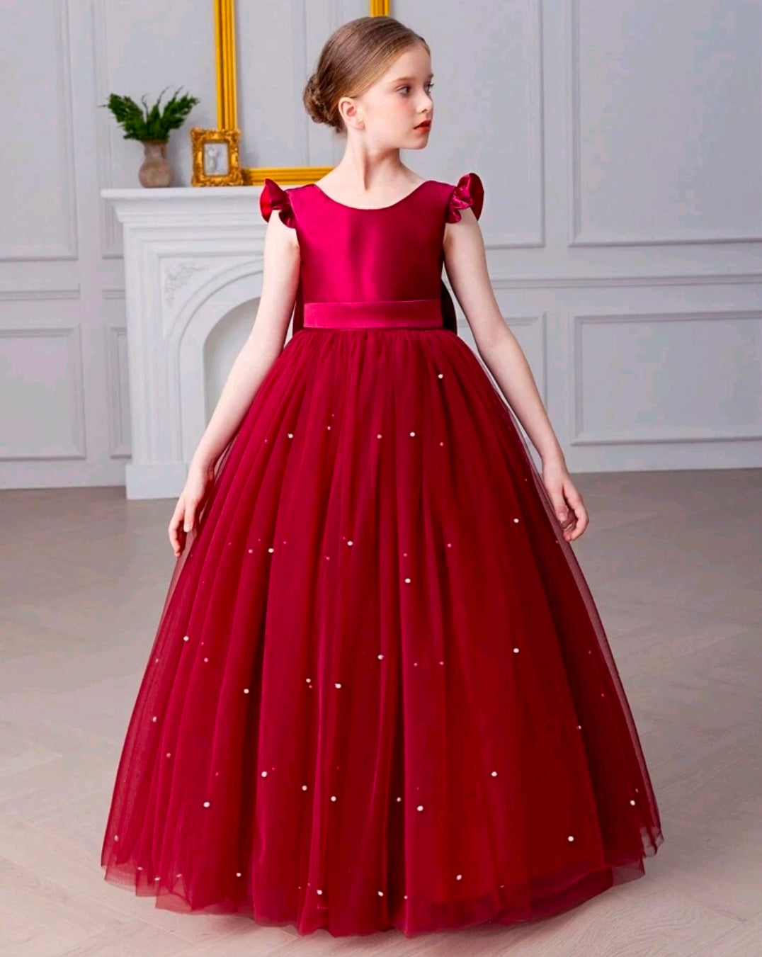 Tulle Cap Sleeve Princess Dress
