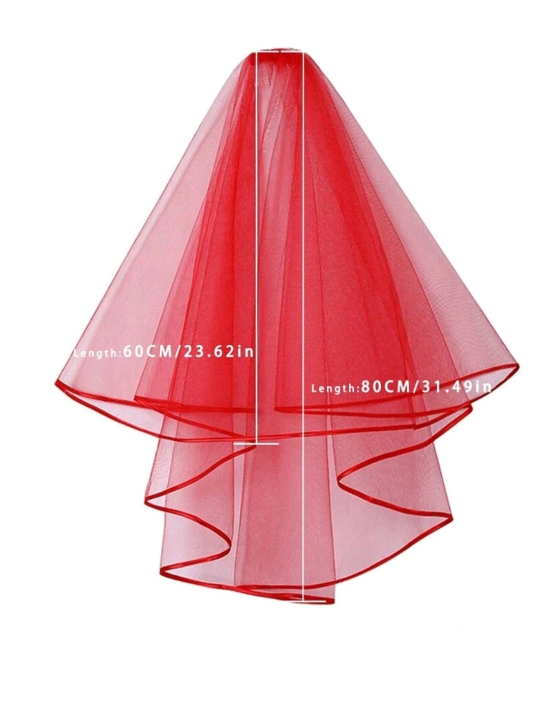 Red Mini Veil