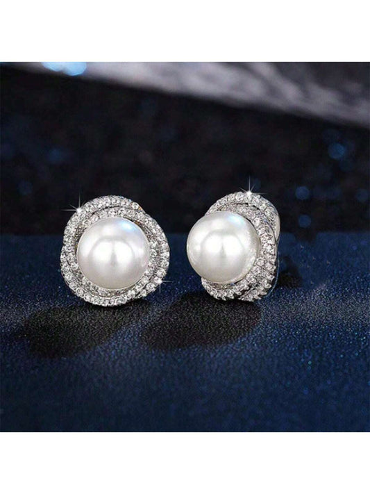 Bridal Faux Pearl Earrings