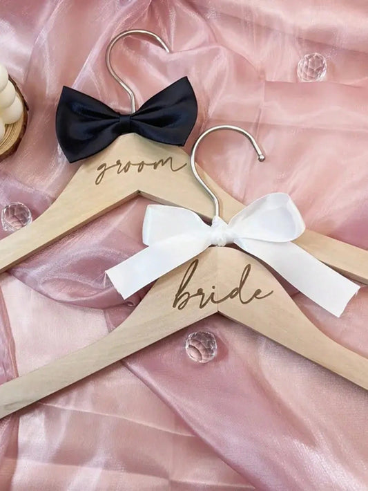 2pc Bride and Groom Hanger Set