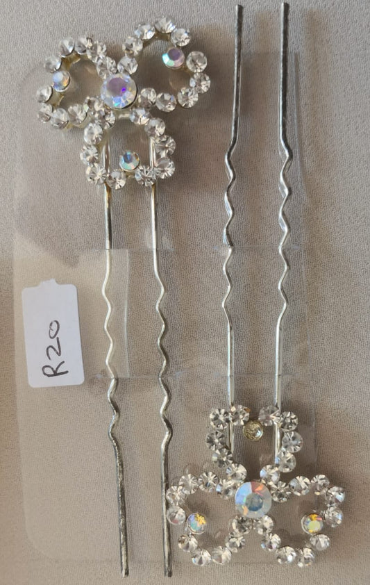 2pc Bridal hair clips