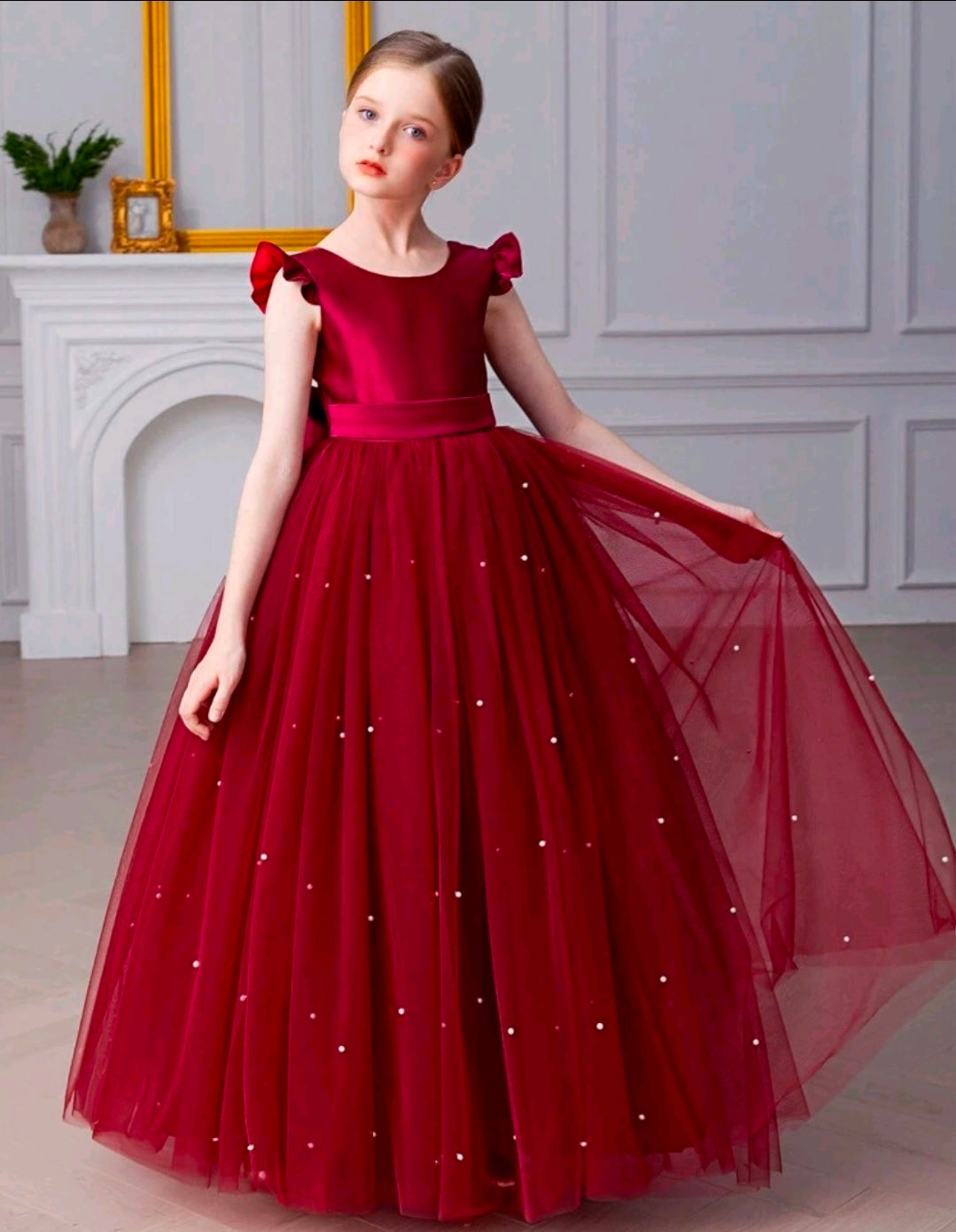 Tulle Cap Sleeve Princess Dress