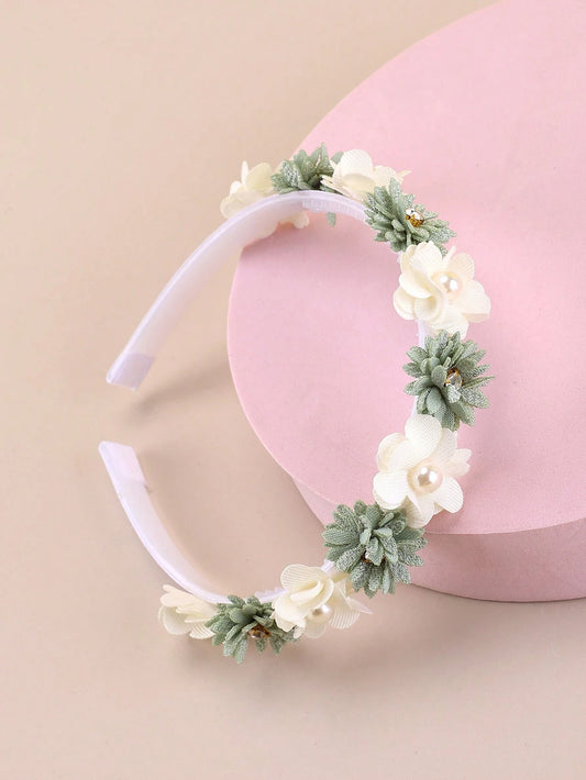 Girls' Flower Girl Headband Green