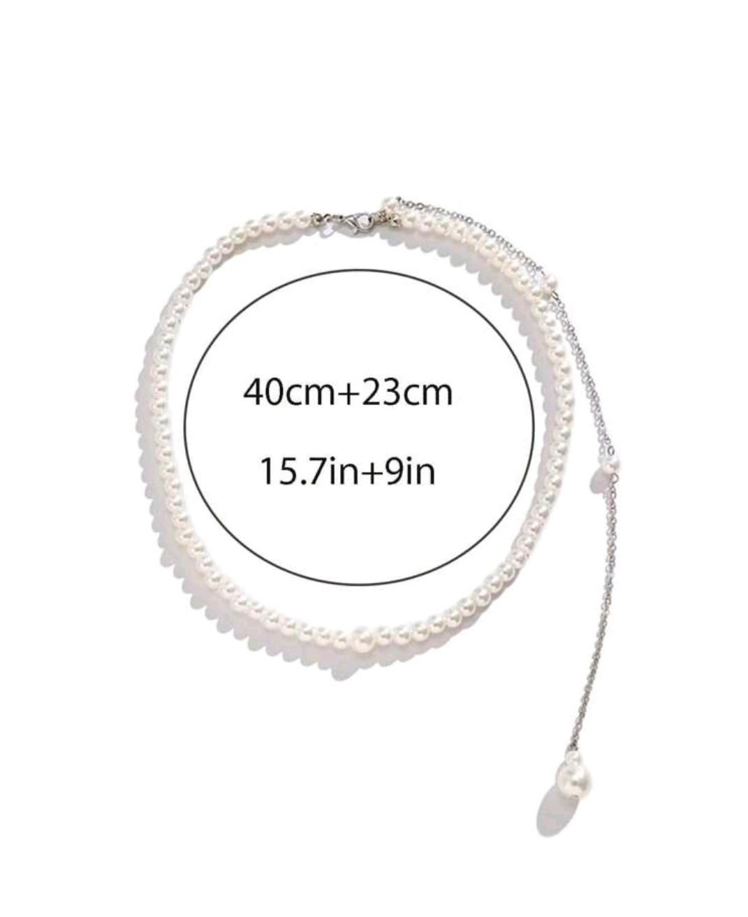 Faux Pearl Bridal Tassel Necklace