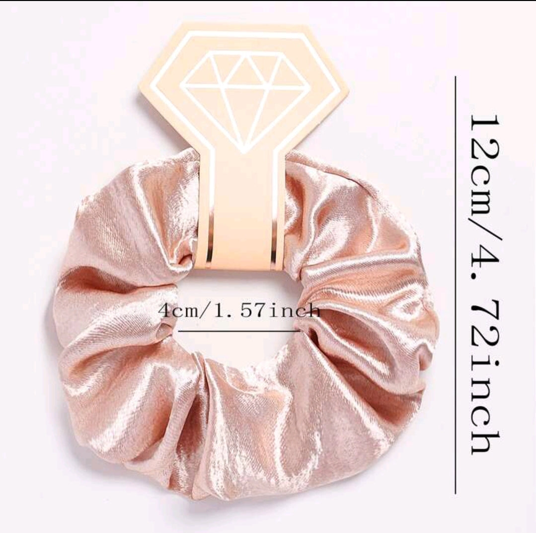 12pcs/set Satin Hair Scrunchies Pink