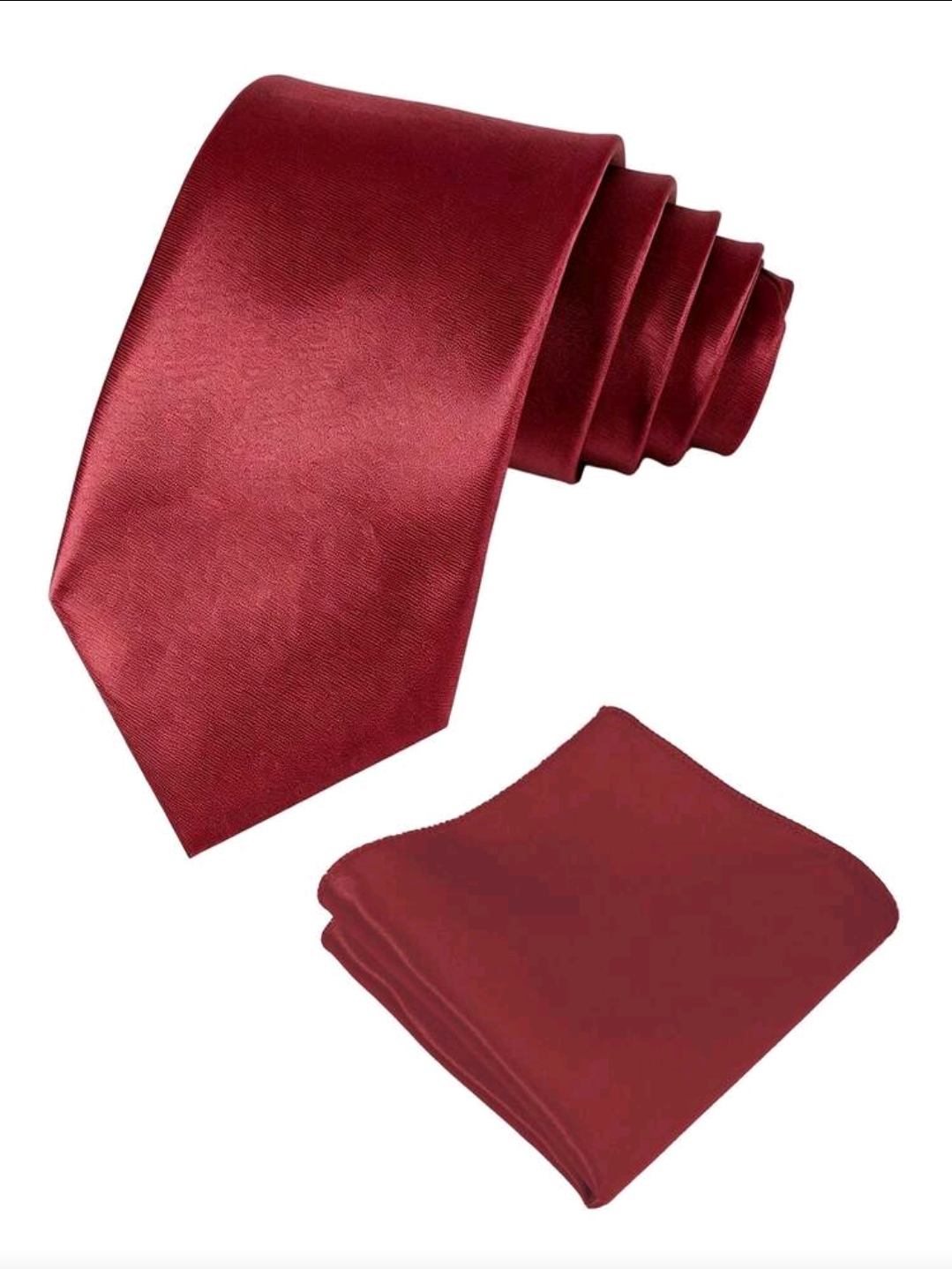 Groomsmen Solid Color Wedding Tie Burgundy