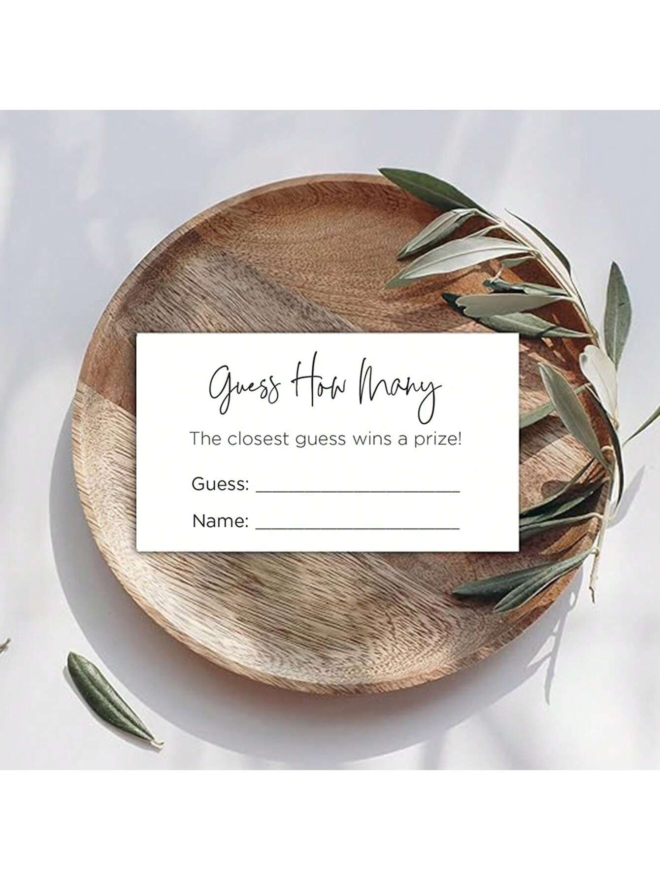 10pcs How Many Guests - Guessing Wedding Game Cards