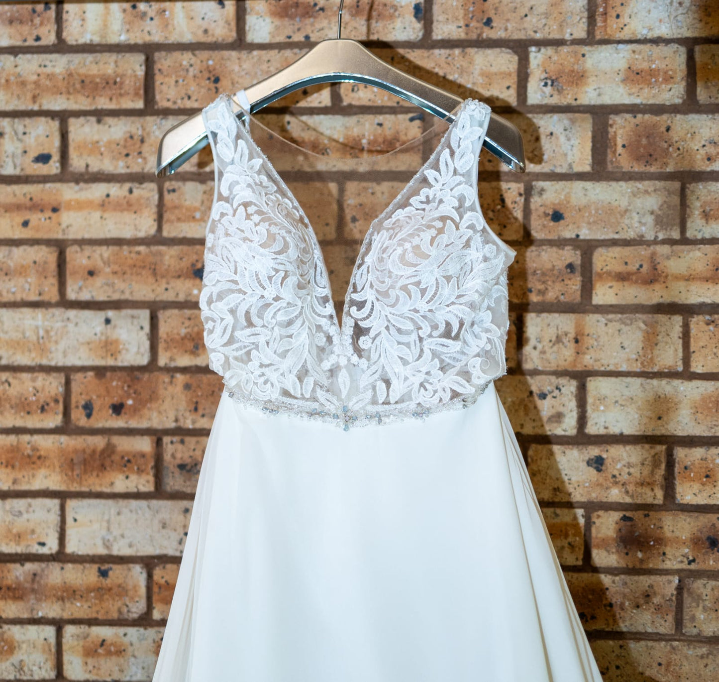 VC Chiffon Plunging Dress