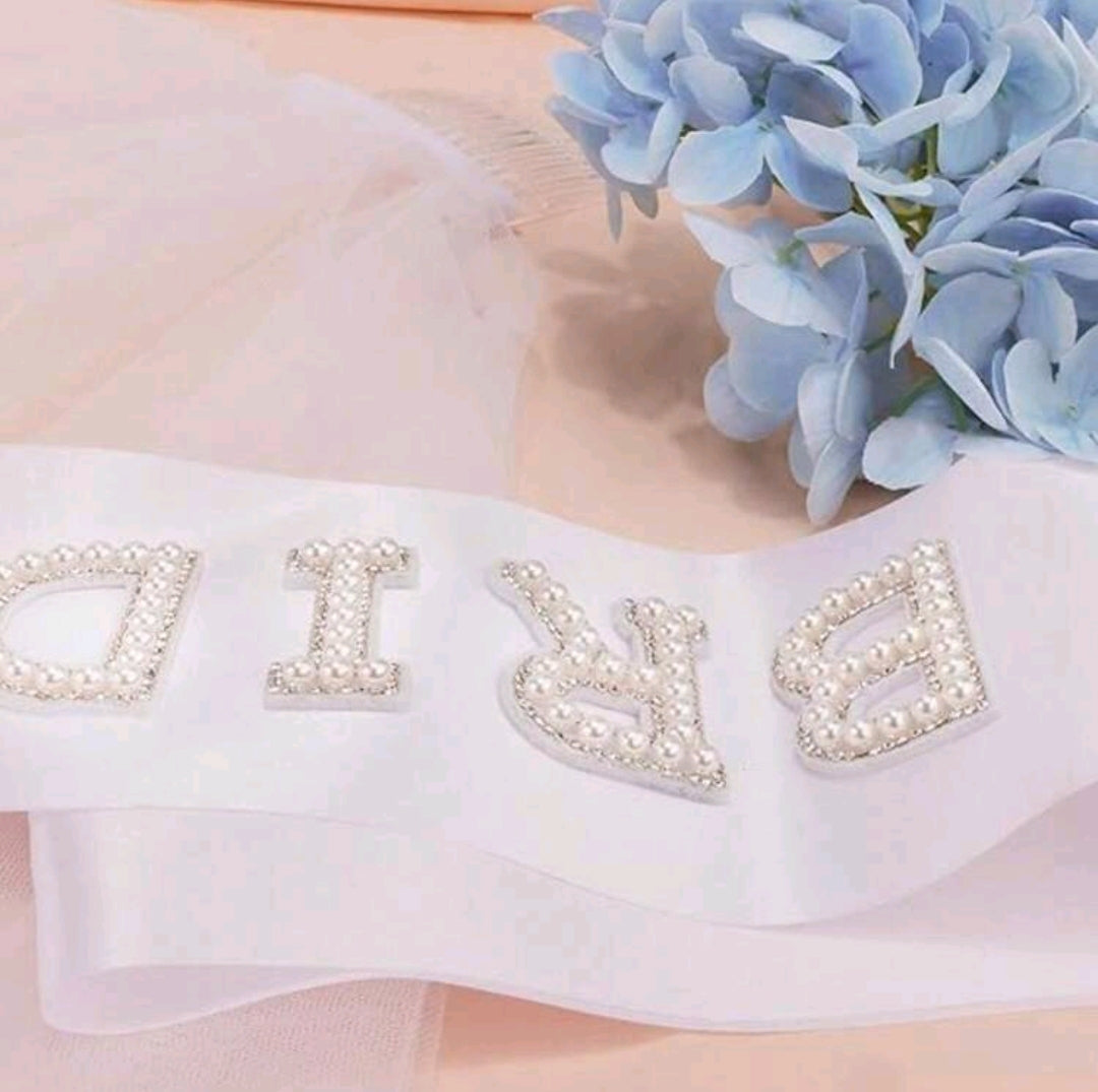 Bride Sash and Bridal Shower Headband