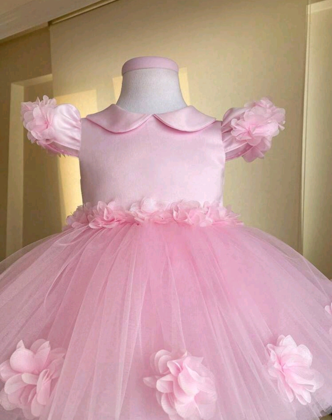 Toddler 3D Flower Bow Princess Dress