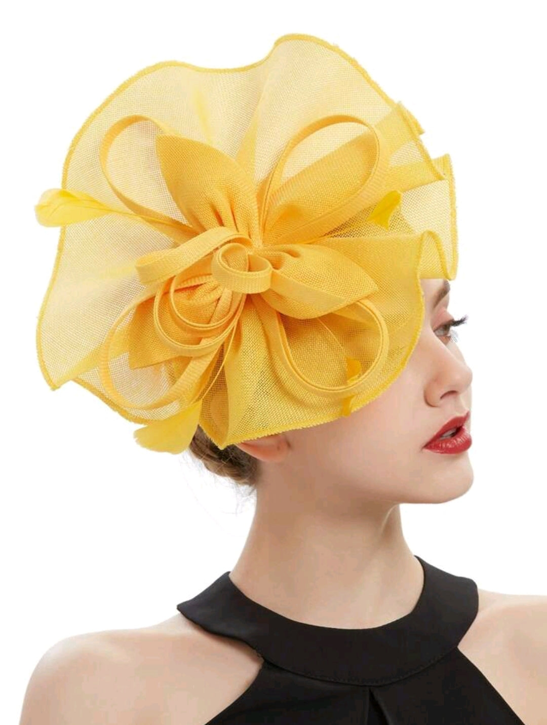 Flower Cocktail Fascinator Yellow