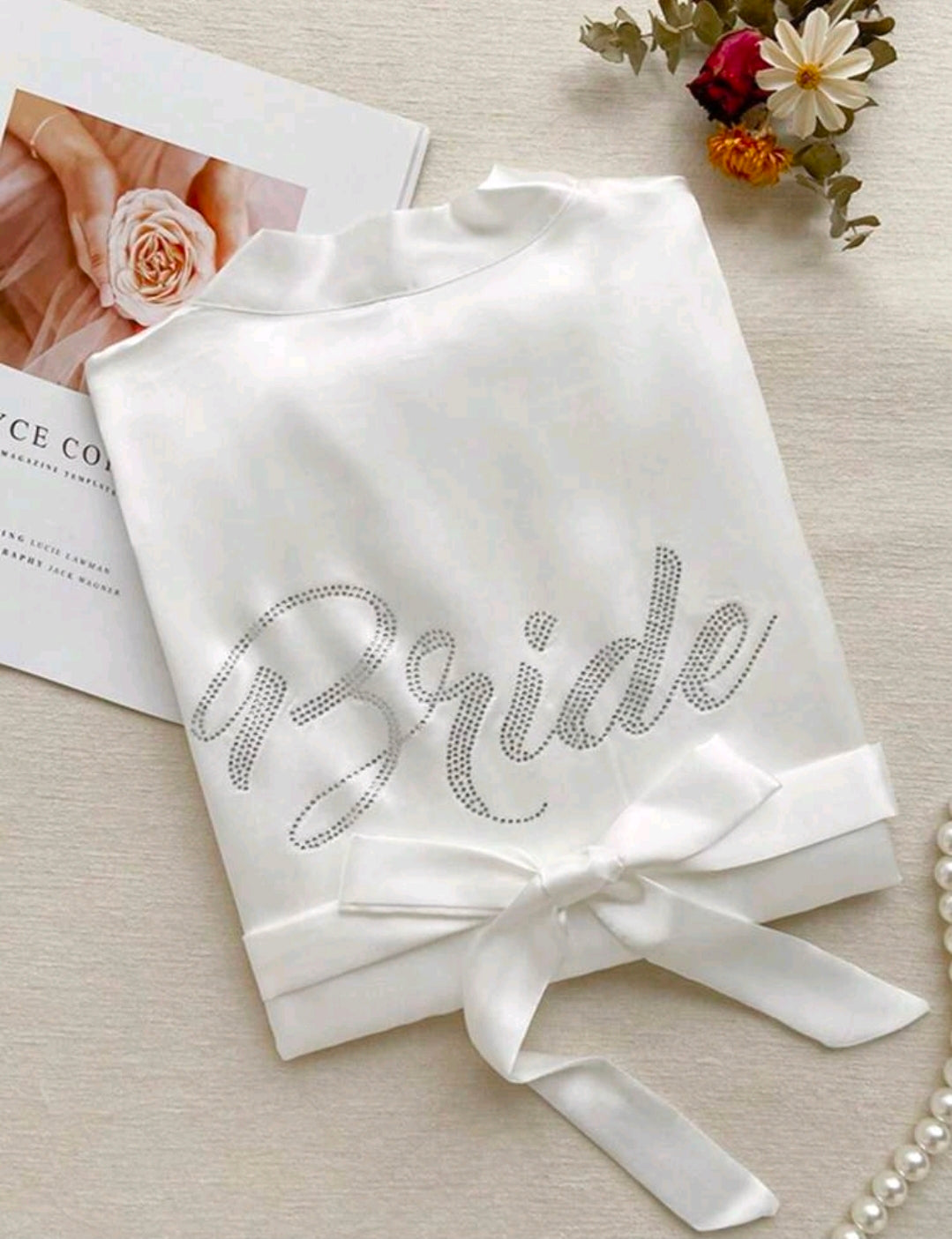 'Bride' Robe Silver Print