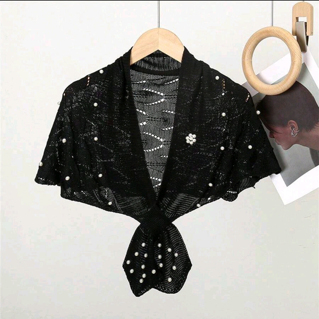 Hollow-Out Knitted Cover Up Shrug