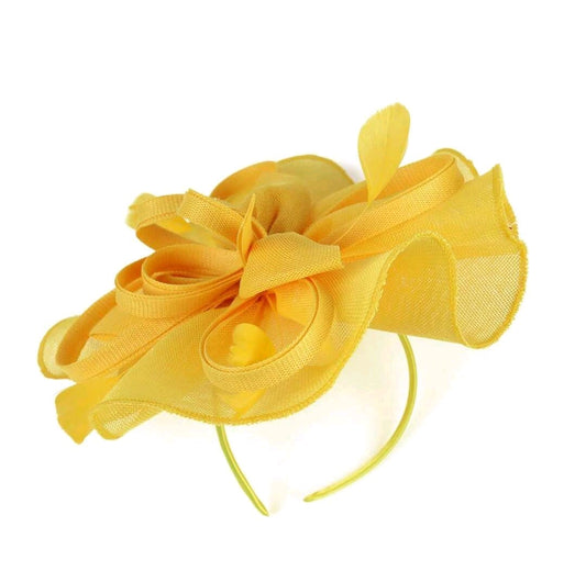 Flower Cocktail Fascinator Yellow
