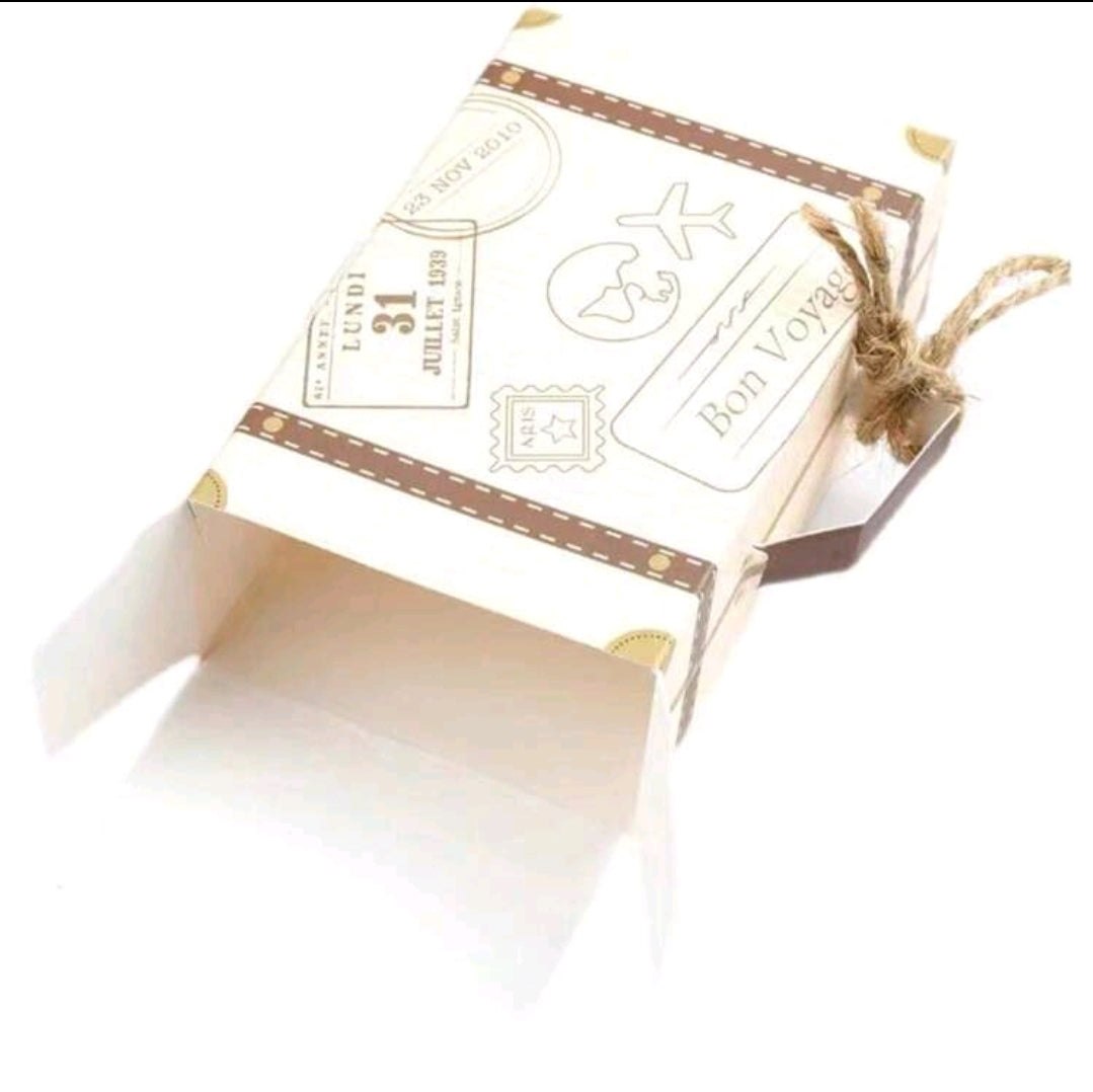 50 Pcs Mini Suitcase Wedding Favor Boxes