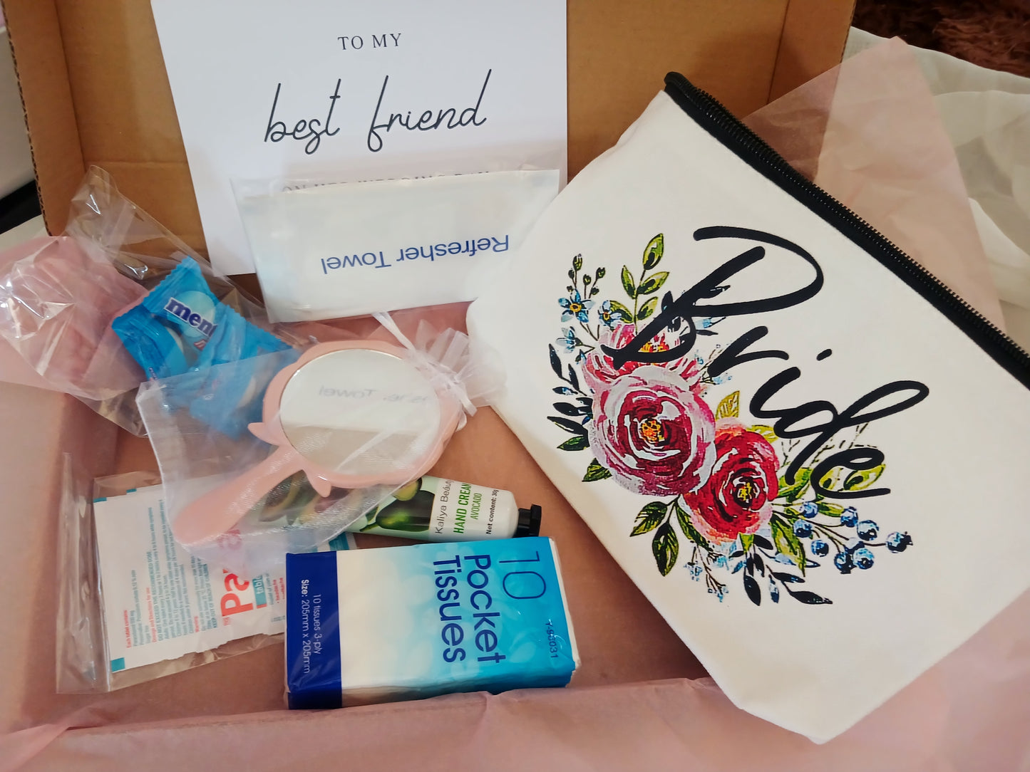 Bride Floral Makeup Bag Bridal