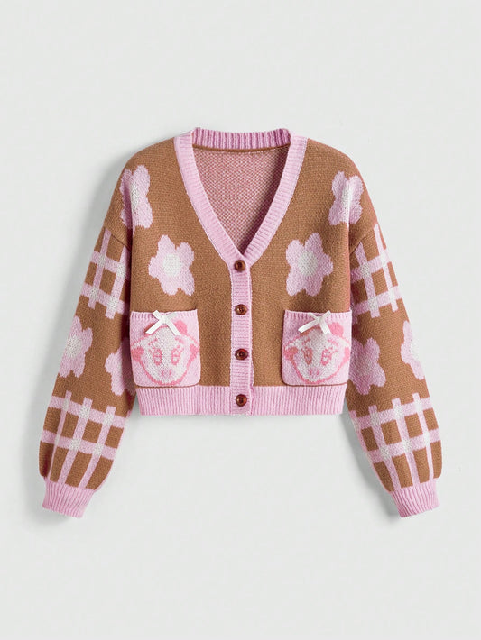 Casual Floral Cardigan