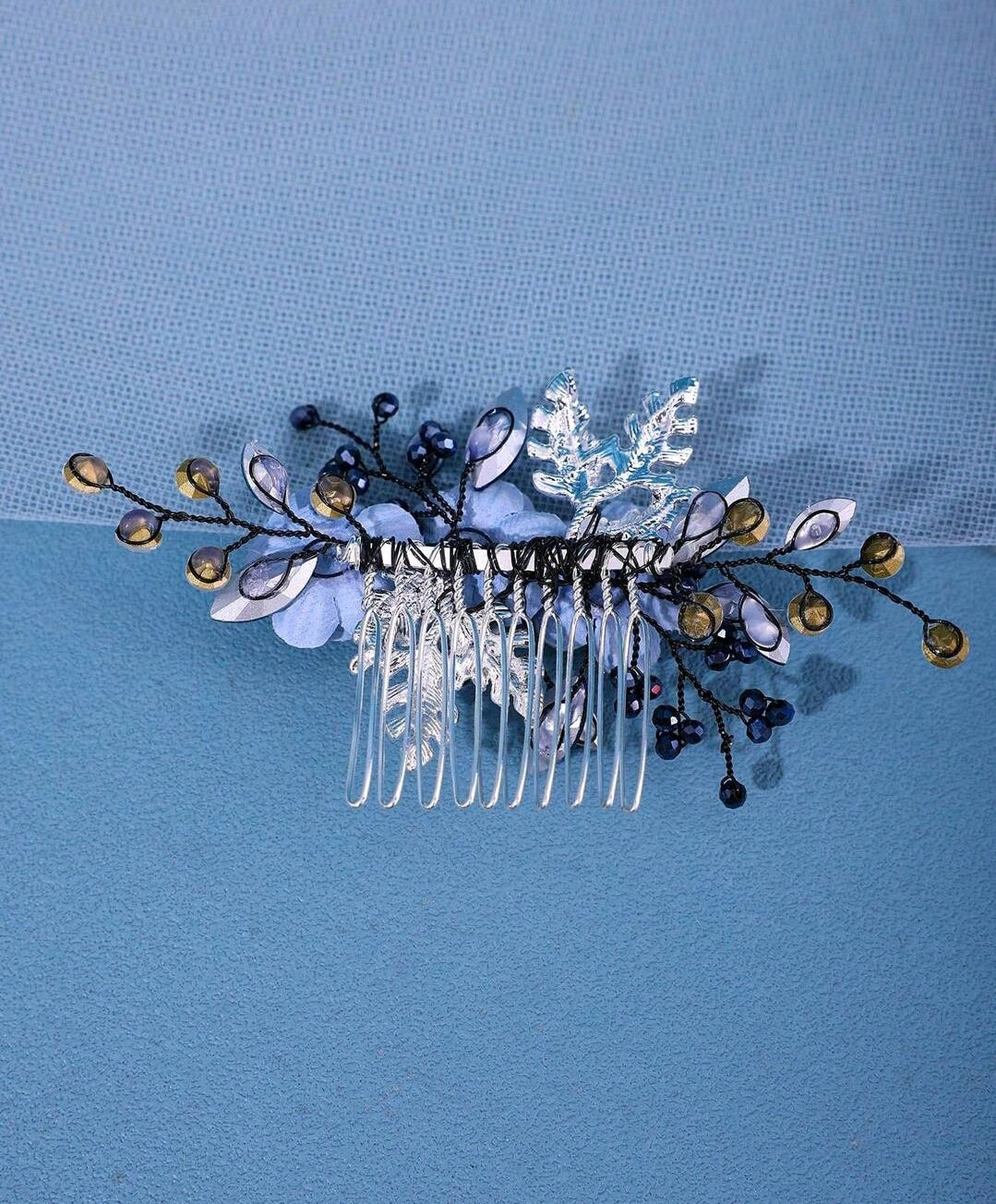 Silver Flower Decorative Bridal Hair Clip