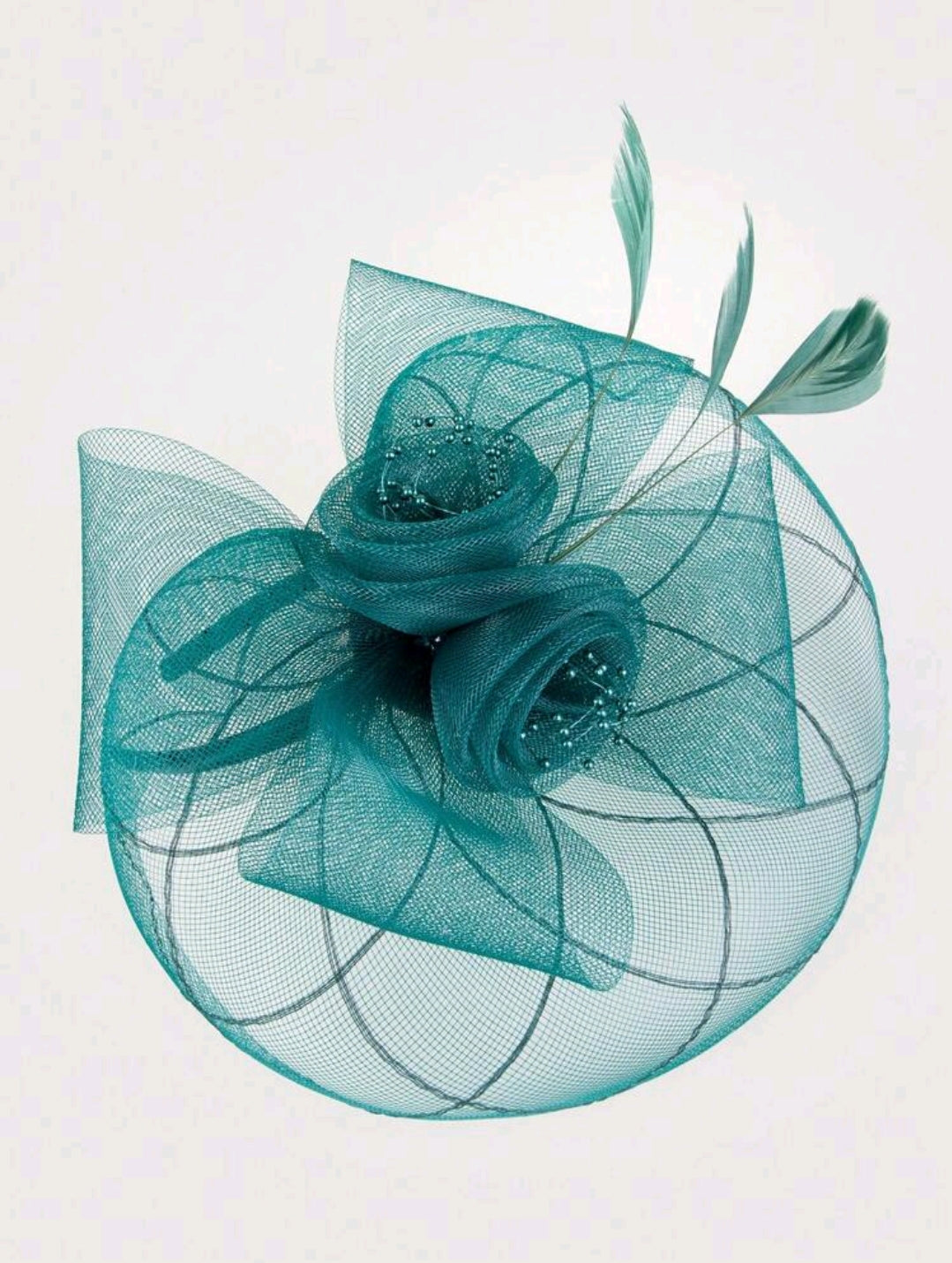 Feather Fascinator Teal
