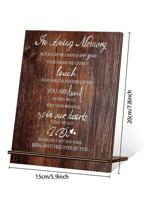 In Loving Memory Wedding Sign