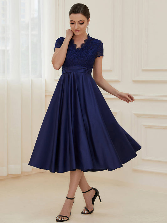 Elegant V-Neck Prom Evening Cocktail Dresses