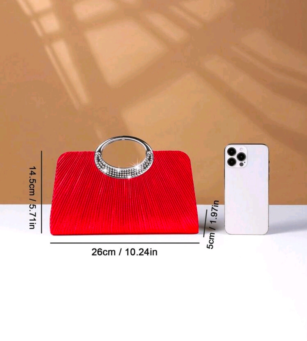 Luxury Evening Clutch Bag Red