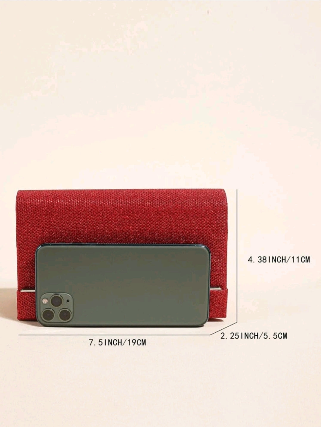 Luxury Evening Clutch Bag Red
