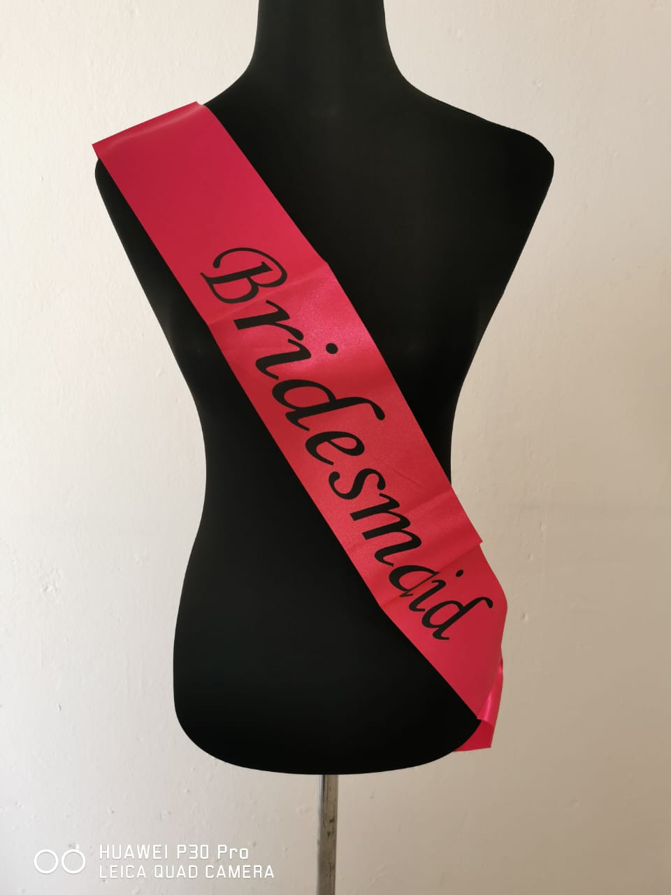 Bridesmaids Sash Pink