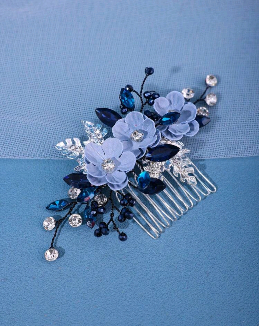 Silver Flower Decorative Bridal Hair Clip