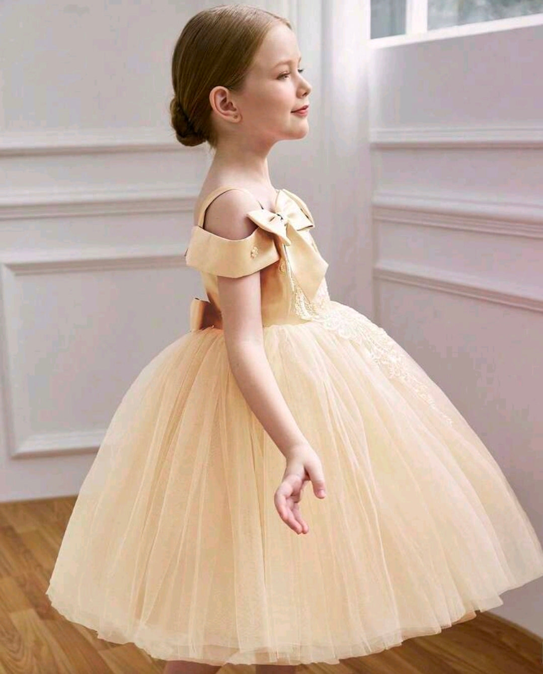 Off Shoulder Sleeve Bow Party Dress
