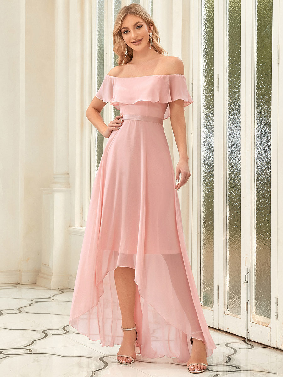 Frill Hem Bridesmaids Dress