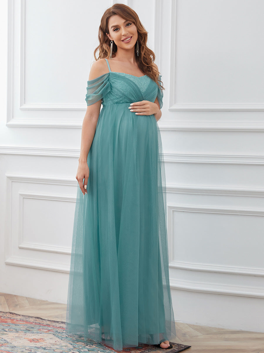A Line Off Shoulders  Maternity Dress
