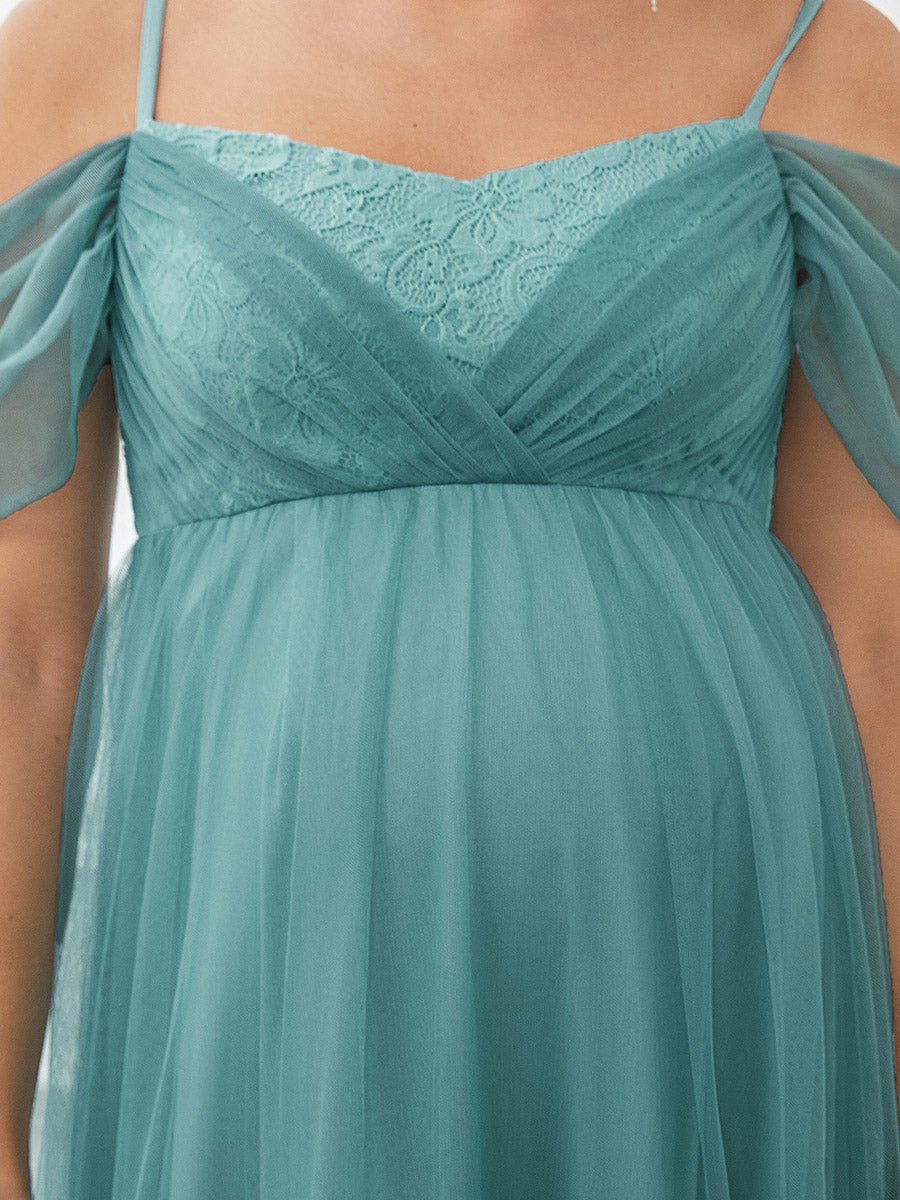 A Line Off Shoulders  Maternity Dress